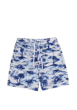 A BATHING APE® Palm tree camo-print shorts - White
