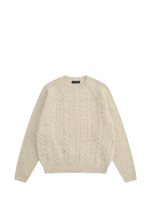 Gosha Rubchinskiy cable-knit flecked sweater - Neutrals
