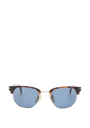 DAVID BECKHAM EYEWEAR tortoiseshell-effect geometric-frame sunglasses - Brown