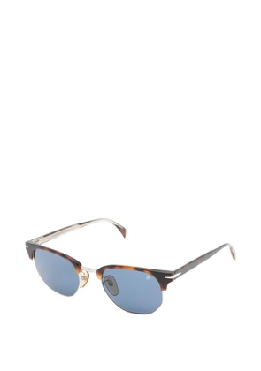 DAVID BECKHAM EYEWEAR tortoiseshell-effect geometric-frame sunglasses - Brown