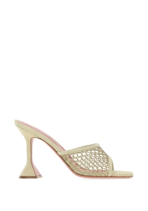 Amina Muaddi Lupita Net mules - Neutrals