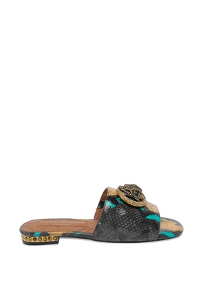 Kurt Geiger London Chelsea snake-print sandals - Black