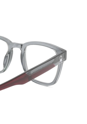 Benetton Charcoal square-frame glasses - Grey