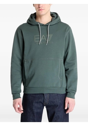 Ea7 Emporio Armani logo-print hoodie - Green