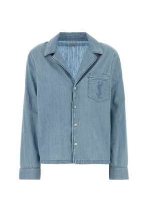 Saint Laurent Cassandre shirt in chambray - Blue