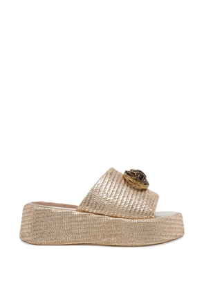 Kurt Geiger London Chelsea platform mules - Gold