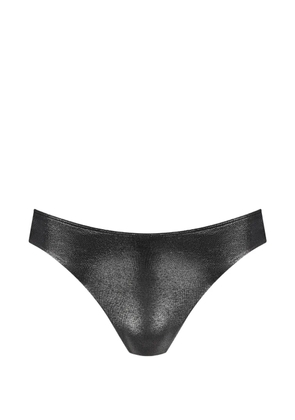 Maison Close metallic-effect bikini bottoms - Silver