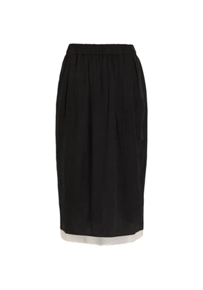 Maria McManus lace-trim midi skirt - Black