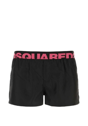 DSQUARED2 logo-waistband swim shorts - Black