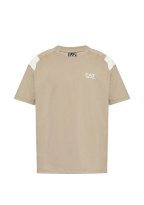 Ea7 Emporio Armani logo-print T-shirt - Neutrals