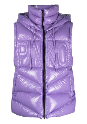 PINKO quilted hooded gilet - Purple