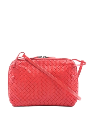 Bottega Veneta Pre-Owned 2012-2026 Nappa Intrecciato Nodini crossbody bag - Red