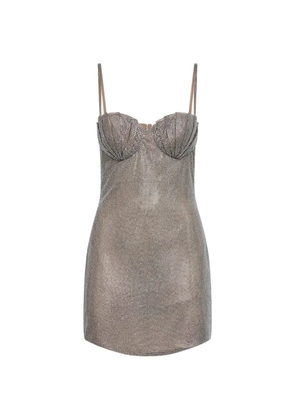 Giuseppe Di Morabito crystal-embellished sweetheart-neck mini dress - Silver