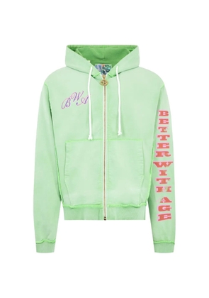 Better with Age Magic zip-up graphic-print hoodie - Green