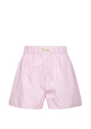 MC2 Saint Barth striped-pattern shorts - Pink