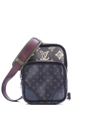 Louis Vuitton Pre-Owned Amazone Sling Bag Patchwork Monogram Eclipse Canvas and Printed Leather backpack - Black