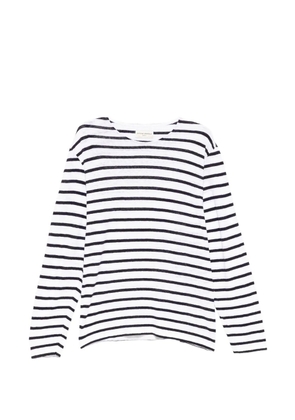 Officine Generale horizontal-stripe long-sleeve T-shirt - White