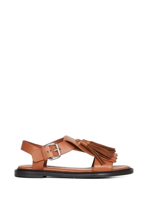 Weekend Max Mara fringed tassel-detail sandals - Brown