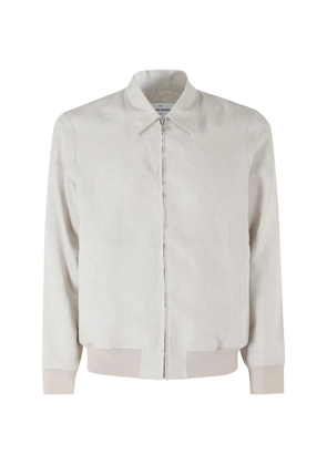 Gran Sasso zip-up ribbed-trim jacket - Neutrals