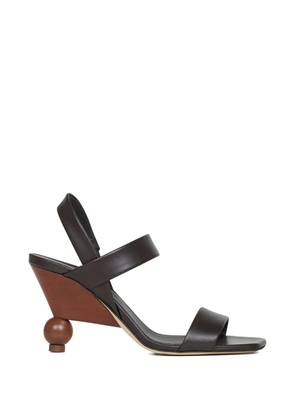 Weekend Max Mara square-toe heeled sandals - Brown