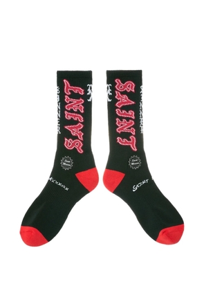 SAINT MXXXXXX logo-detail socks - Black