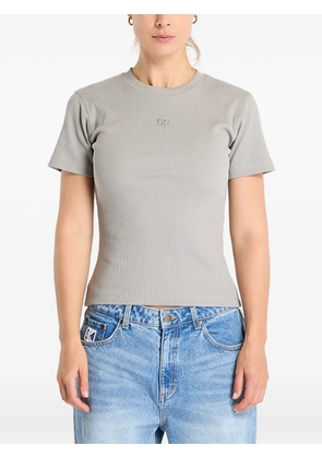 Daily Paper ribbed-knit logo-embroidered T-shirt - Grey