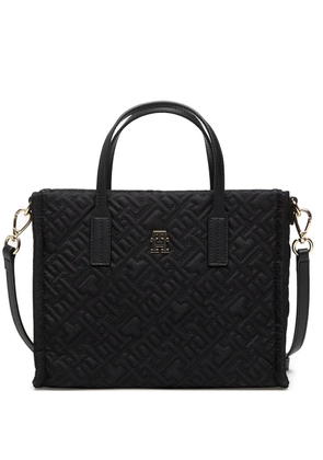 Tommy Hilfiger City quilted monogram tote bag - Black