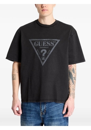 GUESS USA logo-print washed T-shirt - Black