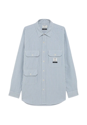 Engineered Garments striped seersucker-texture shirt - Blue