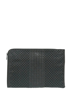Bottega Veneta Pre-Owned 2012-2026 Nappa Intreccio Imperatore Zip clutch bag - Grey
