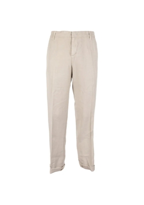 DONDUP pressed-crease turn-up trousers - Neutrals