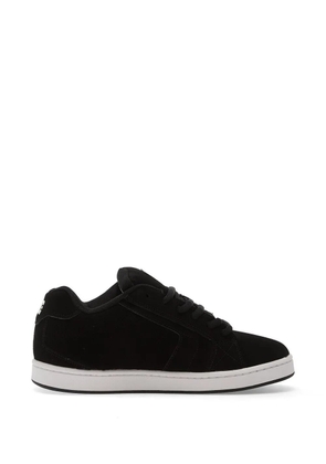 DC Shoes Net logo-print suede sneakers - Black