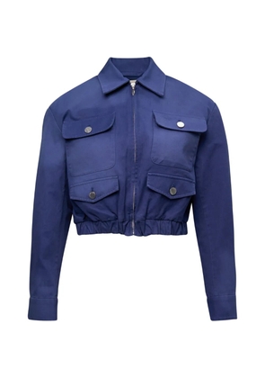 SHUSHU/TONG multi-pocket cropped jacket - Blue