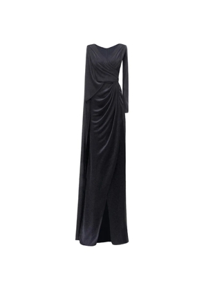 Gemy Maalouf draped cape-sleeve dress - Black