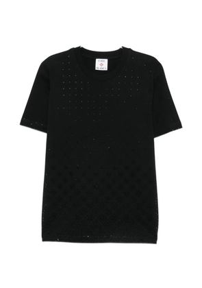 Casablanca crystal-embellished monogram-pattern T-shirt - Black