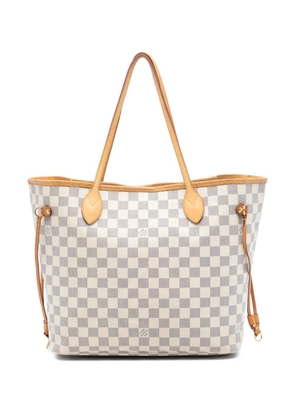 Louis Vuitton Pre-Owned 2010 Damier Azur Neverfull MM tote bag - White