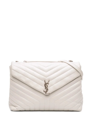 Saint Laurent Pre-Owned 2017 Large Matelasse Calfskin Monogram LouLou shoulder bag - White