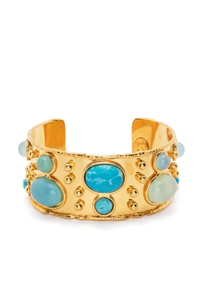 Sylvia Toledano Byzantine gemstone cuff bracelet - Gold