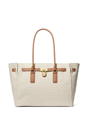 Michael Michael Kors Hamilton Moderne large signature logo tote bag - Neutrals