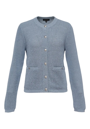 rag & bone button-detailed open-knit cardigan - Blue