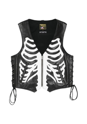 Mastermind World x Vanson skeleton leather vest - Black