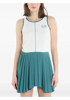 Ea7 Emporio Armani Tennis Pro pleated sleeveless mini dress - Green