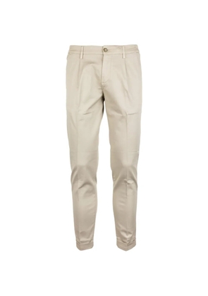 Re-Hash pleated turn-up trousers - Neutrals
