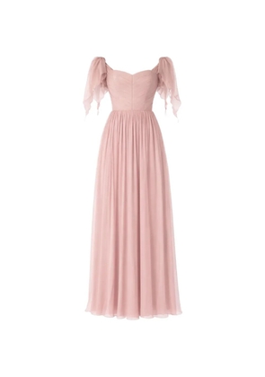 ROSERRY Elizabeth lace-up off-the-shoulder dress - Pink