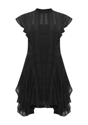 AllSaints Fleur ruffled panelled dress - Black