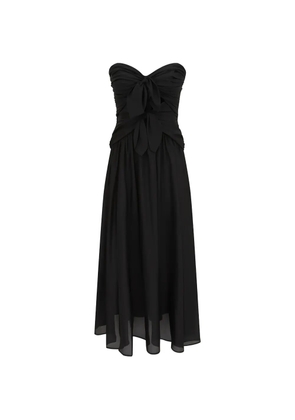 ZIMMERMANN Aster tie-detail midi dress - Black