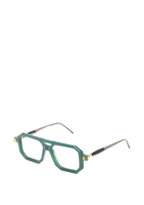 Kuboraum Maske P8 geometric-frame sunglasses - Green