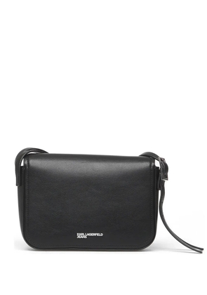 Karl Lagerfeld Jeans logo-detail saddle bag - Black