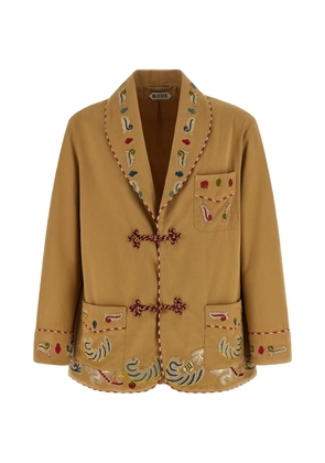 BODE Feather Runner Smoking embroidered blazer - Neutrals