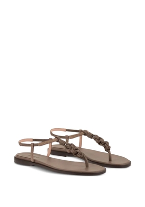Fabiana Filippi braided-strap leather sandals - Neutrals